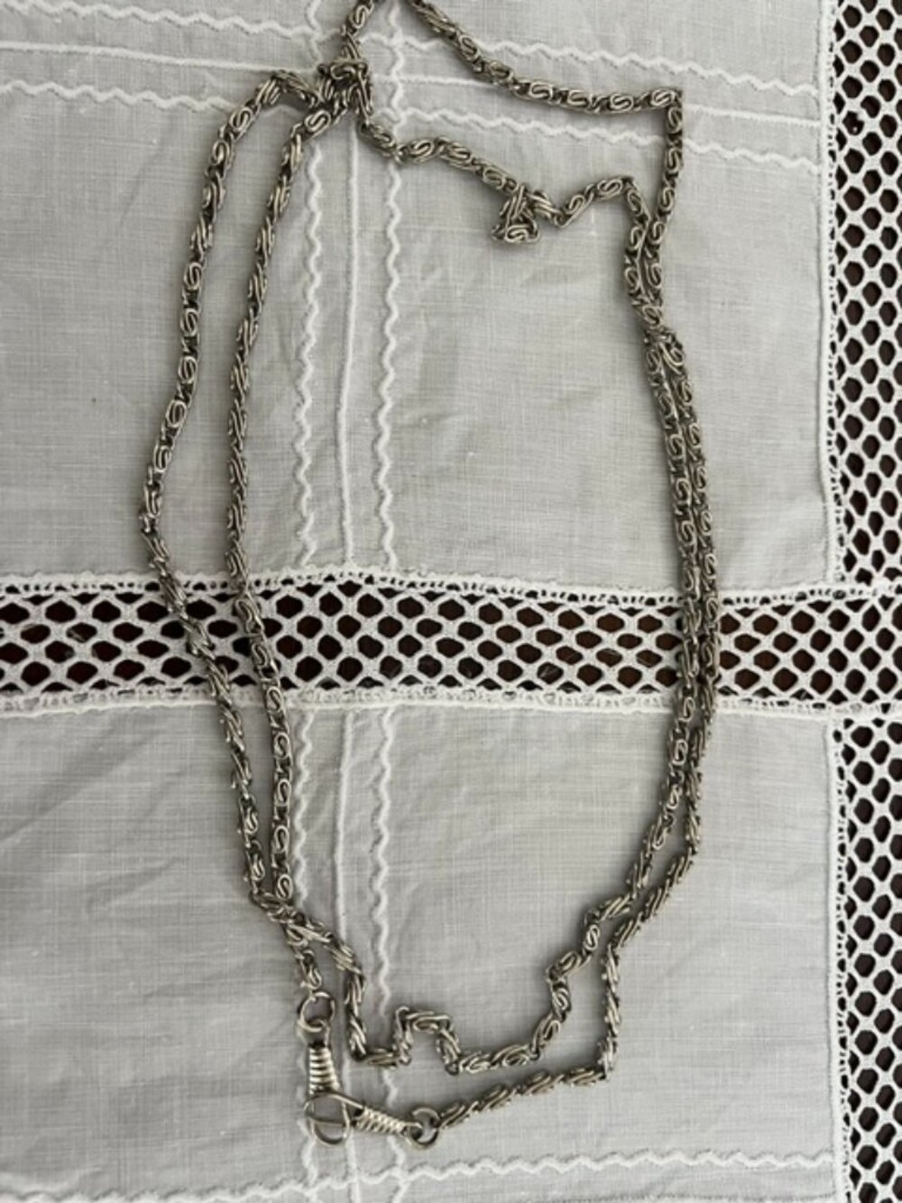 Silver Tone Swirl Chain Purse Crossbody Bag Replacement Strap - 47 inches